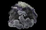 Lilac Fluorite Over Purple Octahedral Fluorite - Fluorescent! #140343-1